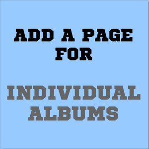 Add a Page - for Individual Albums