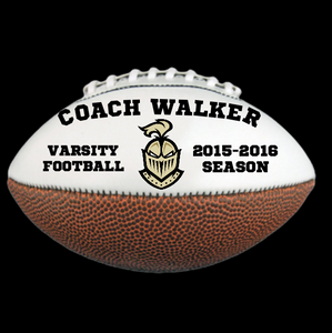 Custom Hand Painted Football for Coach / Asst. Coach